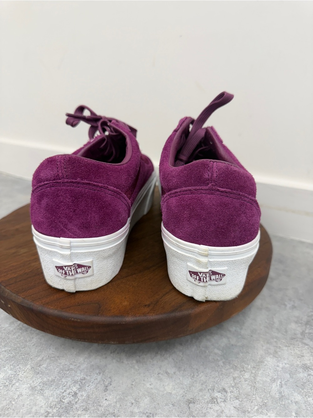 Vans Plum Suede Platform Lace-Up Sneakers - Picture 8 of 9